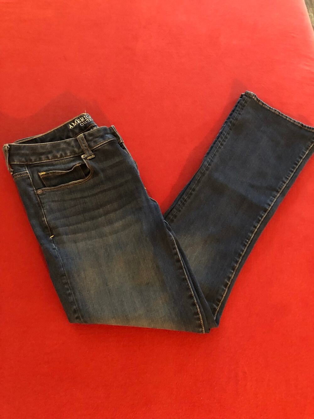 American Eagle skinny kick bootcut flare blue jeans Size 8